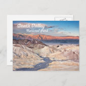 Carte Postale Point de Zabriskie dans Death Valley (Devant / Derrière)