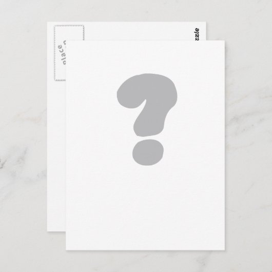 Carte Postale point d'interrogation ? (Devant / Derrière)