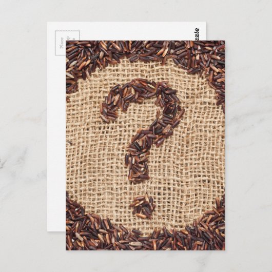 Carte Postale Point d'interrogation (Devant / Derrière)