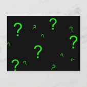 Carte Postale Point d'interrogation Neon Green (Devant)