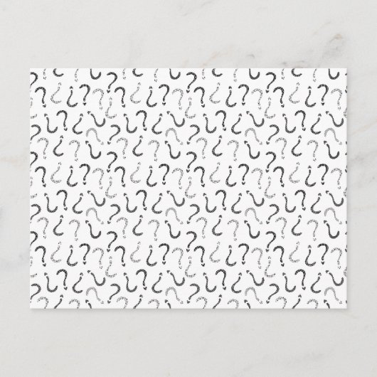 Carte Postale Point d'interrogation noir motif sans couture (Devant)
