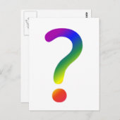 Carte Postale Point d'interrogation Rainbow (Devant / Derrière)