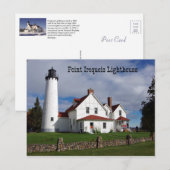 Carte postale Point Iroquois Lighthouse (Devant / Derrière)