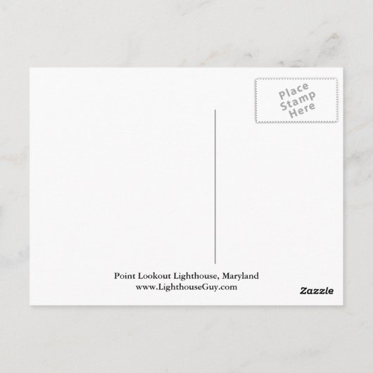 Carte Postale Point Lookout Lighthouse, Maryland Postcard (Dos)