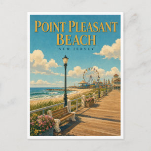 Carte Postale Point Pleasant Beach New Jersey Boardwalk GeoSaga