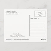 Carte Postale Point Polka Or - Blanc & Or - Merci Mariage (Dos)