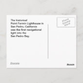 Carte Postale Point Postcard Fermin Phare San Pedro CA Park (Dos)