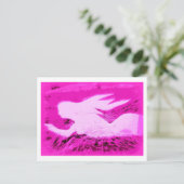 Carte Postale pointant rose mermaid (Debout devant)