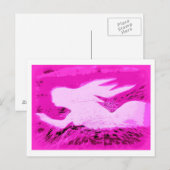 Carte Postale pointant rose mermaid (Devant / Derrière)