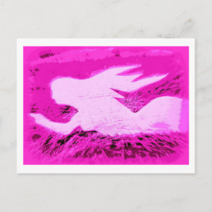 Carte Postale pointant rose mermaid