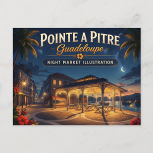 Carte Postale Pointe a Pitre Guadeloupe Illustration