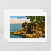 Carte Postale Pointe aux Barques du pouce du Michigan (Devant / Derrière)