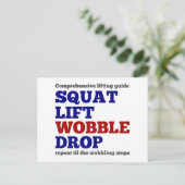 Carte Postale Pointe de la tige. Motivation de gym (Debout devant)