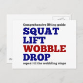 Carte Postale Pointe de la tige. Motivation de gym (Devant / Derrière)