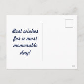 Carte postale Pointe Polka (bleu marine et vert ci (Dos)