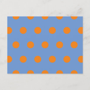 Carte postale Pointe Polka (Denim Blue & Orange)
