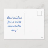 Carte postale Pointe Polka (Denim Blue & Orange) (Dos)