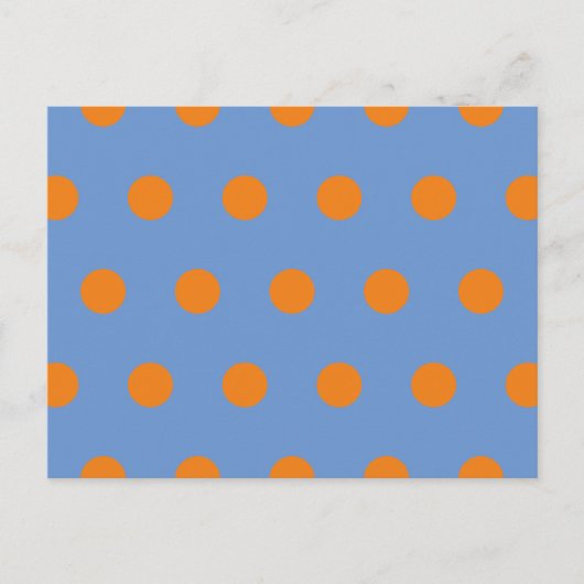 Carte postale Pointe Polka (Denim Blue & Orange) (Devant)