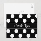 Carte postale Pointe Polka Noir Et Blanc Merci (Devant / Derrière)