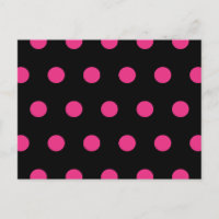 Carte postale Pointe Polka (rose noir et néon)