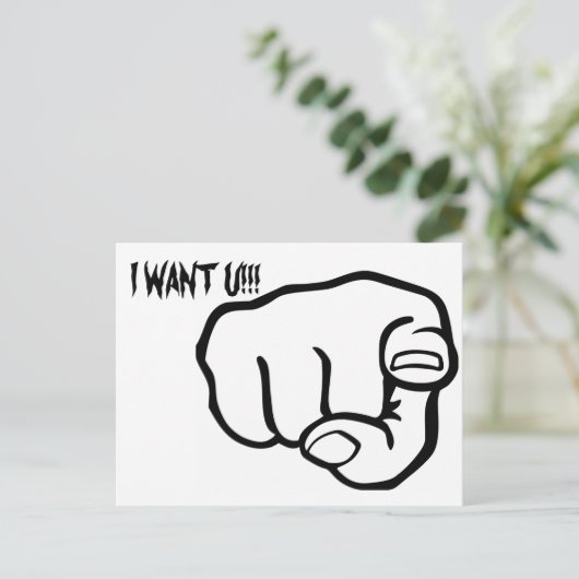 Carte Postale PointeDoigt (Debout devant)