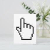 CARTE POSTALE POINTEUR À MAIN / CURSEUR À SOURIS (Debout devant)