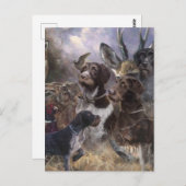 Carte Postale Pointeur À poils durs allemand (Devant / Derrière)