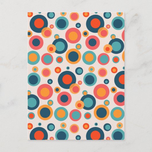 Carte Postale Points Abstraits colorés (Devant)