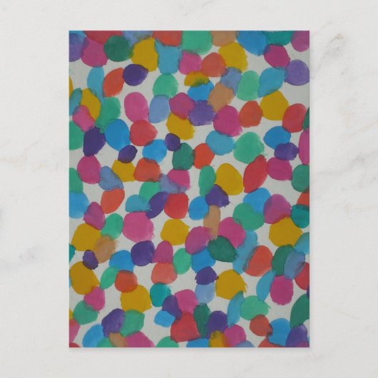 Carte Postale Points aquarelle colorés (Devant)