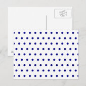 Carte Postale Points blancs et navy (Devant / Derrière)