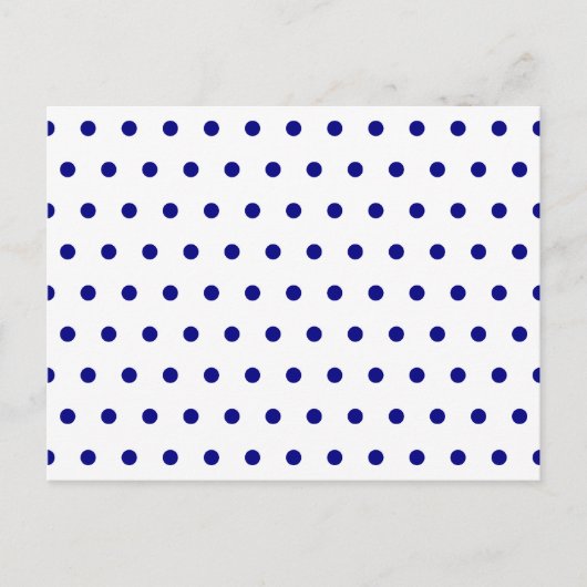 Carte Postale Points blancs et navy (Devant)