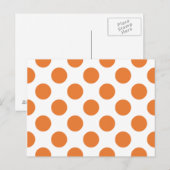 Carte Postale Points blancs et orange (Devant / Derrière)