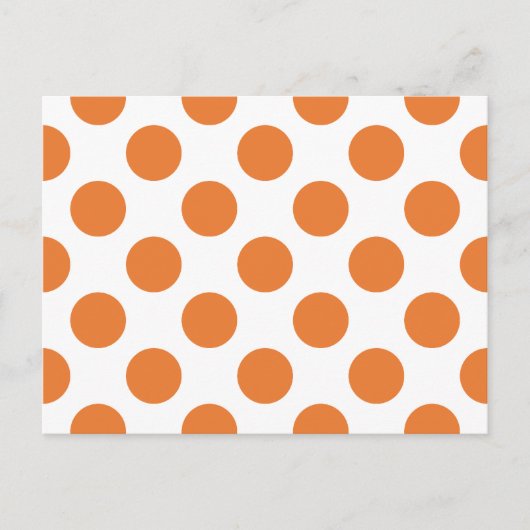 Carte Postale Points blancs et orange (Devant)
