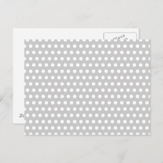 Carte Postale Points blancs sur gris clair (Devant / Derrière)