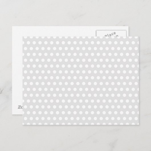 Carte Postale Points blancs sur gris pâle (Devant / Derrière)