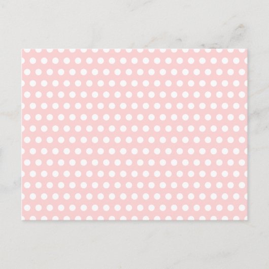 Carte Postale Points blancs sur rose pâle (Devant)