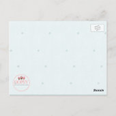 Carte Postale Points bleus "Merci" (Dos)