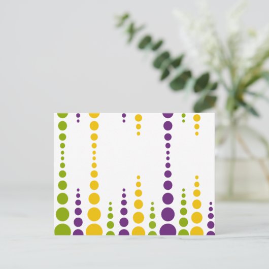 Carte Postale Points de bulle Mardi Gras (Debout devant)