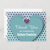 Carte Postale POINTS DE Merci À BUT NON LUCRATIF B06 AQUA (Devant / Derrière)