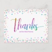 Carte Postale Points de Parties scintillant arc-en-ciel doux 16  (Devant)