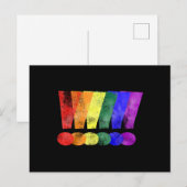 Carte Postale Points d'exclamation LGBTQ Pride (Devant / Derrière)