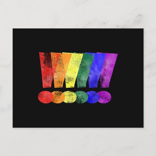 Carte Postale Points d'exclamation LGBTQ Pride (Devant)