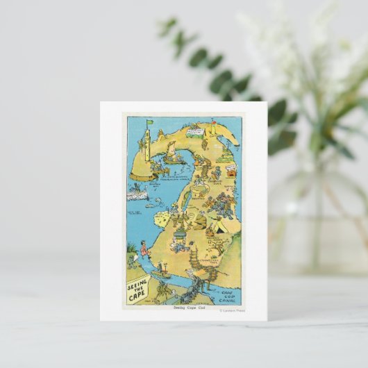 Carte Postale Points d'intérêt sur Cape Cod (Debout devant)