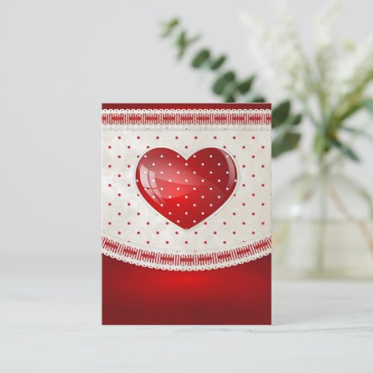 Carte Postale Points et Coeurs (Debout devant)