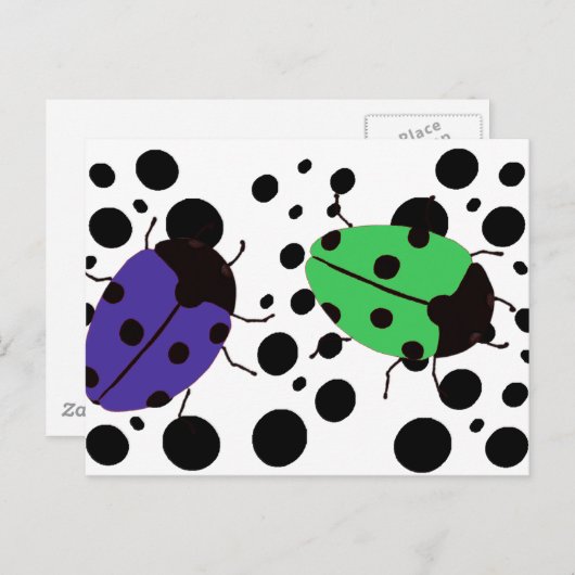 Carte Postale Points Ladybug (Devant / Derrière)