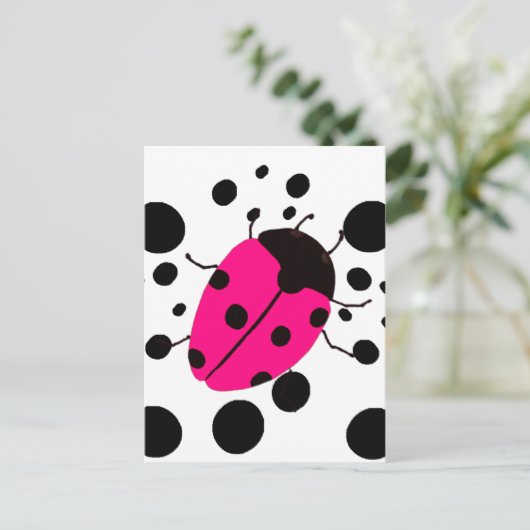 Carte Postale Points Ladybug (Debout devant)