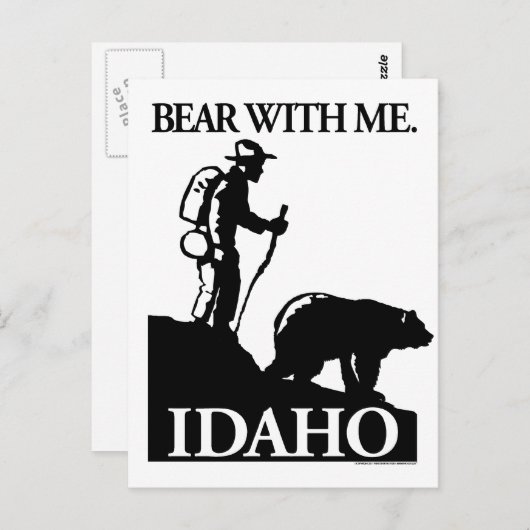 Carte Postale Points North Studio 'Ours With Me' Idaho (Devant / Derrière)