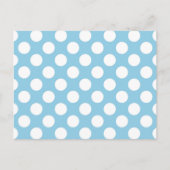 Carte Postale Points polka bleus, motif à pois, points, pointill (Devant)