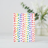Carte Postale Points Rainbow Candy en blanc (Debout devant)