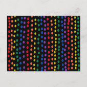Carte Postale Points Rainbow Candy sur noir (Devant)